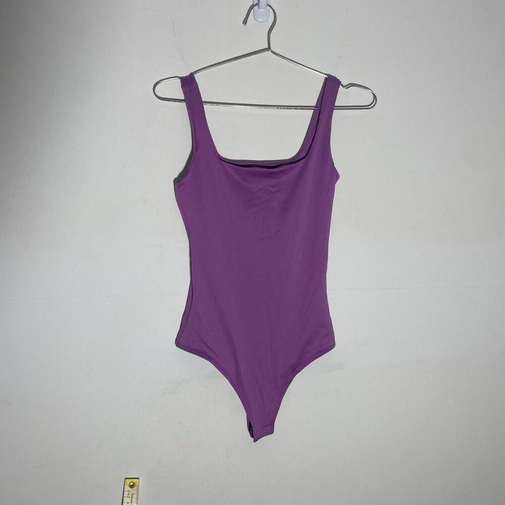 Live in the moment purple square neck bodysuit
